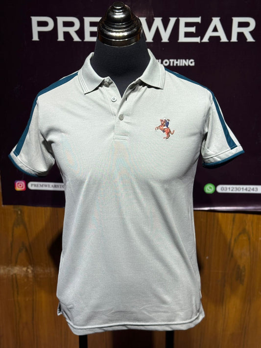 GIORDANO HORSE LIGHT GREY COLOR POLOS