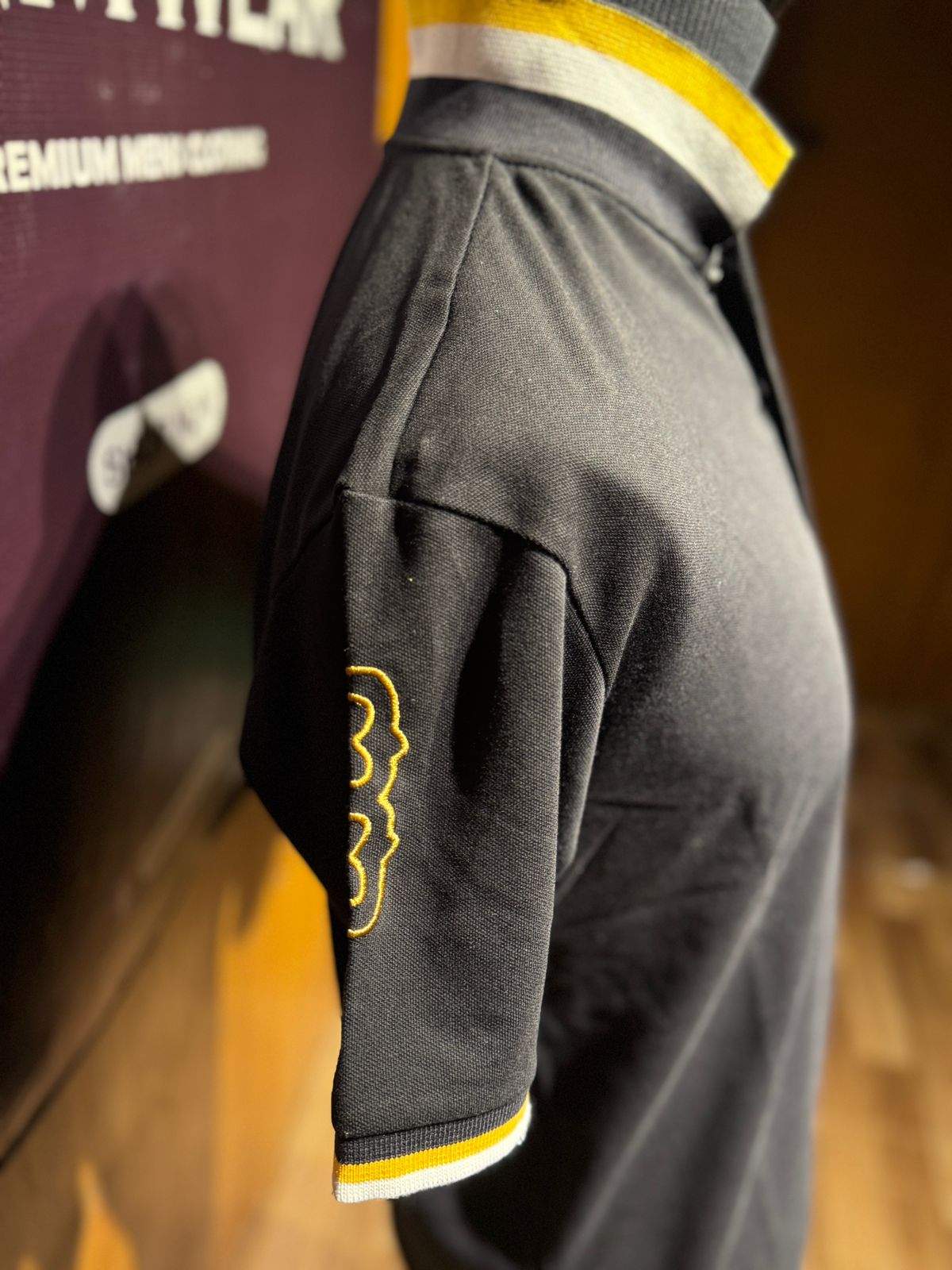 GIORDANO BLACK COLOR POLOS