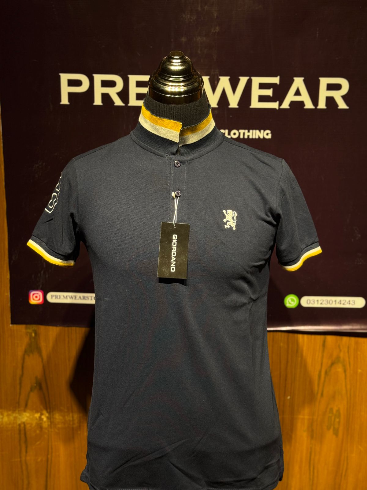 GIORDANO DARK NAVY BLUE COLOR POLOS