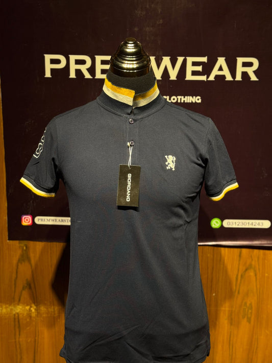 GIORDANO DARK NAVY BLUE COLOR POLOS