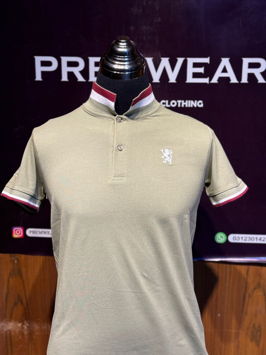 GIORDANO MUSTARD GREEN COLOR POLOS
